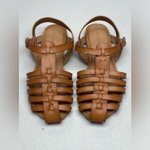 Old Navy TAN Leather Fisherman Sandals, EU 24/ US 7 Fall Sale
